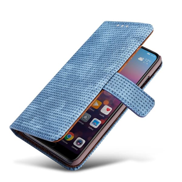 Genomtänkt och Elegant Fodral i Retro-Design för Huawei P20 Blå Blå