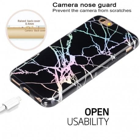iPhone 6 / 6S Eksklusiv støtdempende Marble Shell Lazr