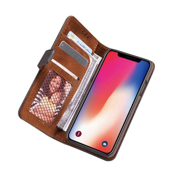iPhone X/XS  - Smart Fodral i "Old Look" (PU-Läder)