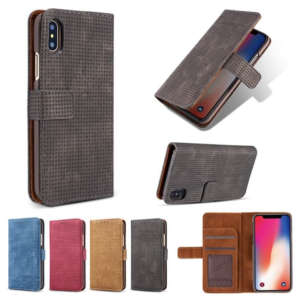 iPhone X/XS  - Smart Fodral i "Old Look" (PU-Läder)