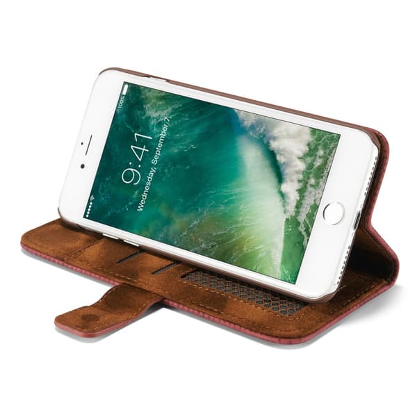 Plånboksfodral i Retrodesign från LEMAN till iPhone 8 Plus