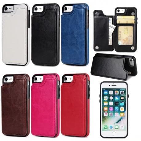 iPhone 7 Shockproof Cover Card Holder 3-SLOT Flippr