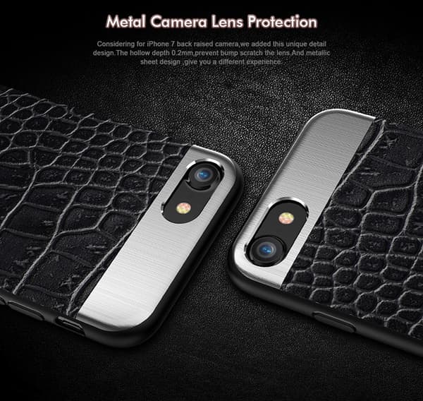 iPhone 8 Plus - Exklusivt Smart Smart skal från Croco-Serien