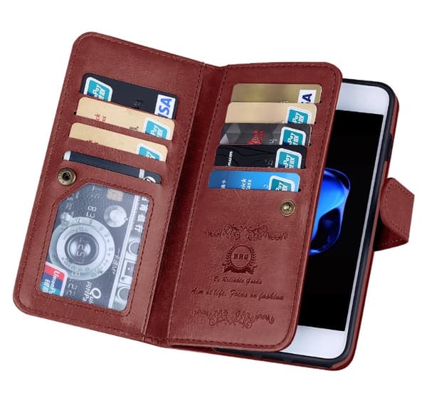 Elegant Exklusivt 9-korts Plånboksfodral för iPhone 7 FLOVEME
