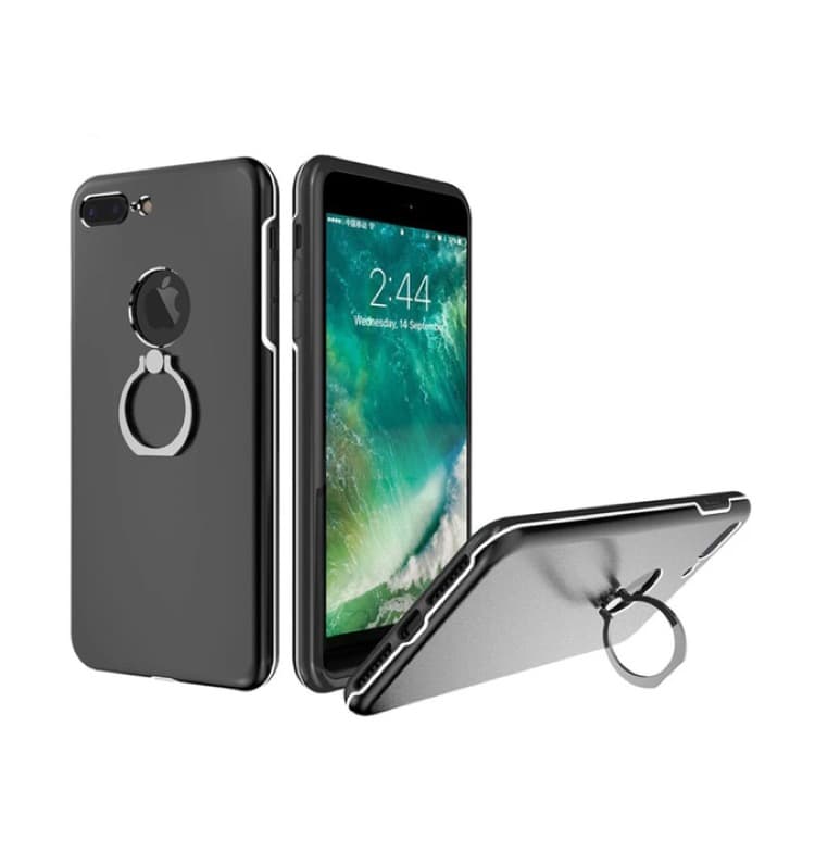 Exklusivt Elegant iPhone 8 Plus skal med Ringhållare KISSCASE