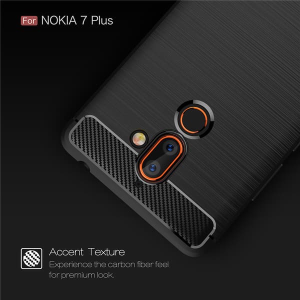 Stöttåligt Armor Carbon TPU-skal Nokia 7 Plus