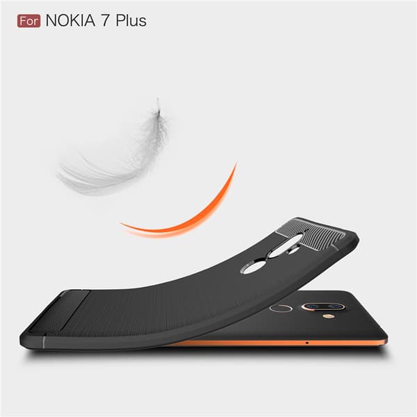Stöttåligt Armor Carbon TPU-skal Nokia 7 Plus