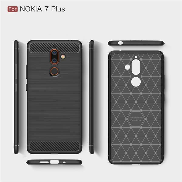Stöttåligt Armor Carbon TPU-skal Nokia 7 Plus