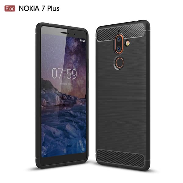 Stöttåligt Armor Carbon TPU-skal Nokia 7 Plus