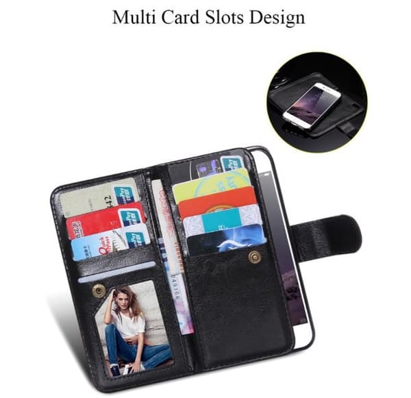 Elegant Praktiskt 9-korts Plånboksfodral för iPhone 8 PLUS