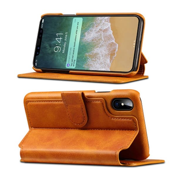 Fodral i Retro-design av PU-Läder till iPhone X/XS