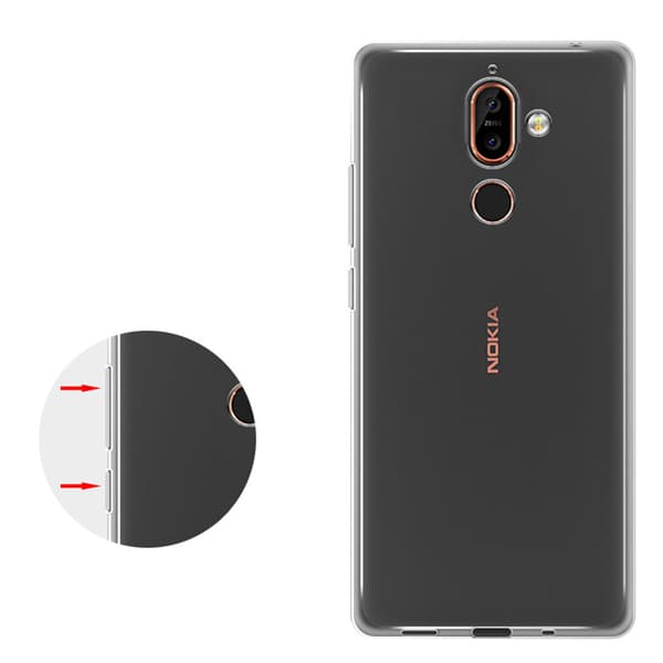 Transparent Silikon TPU-Skal till Nokia 7 Plus