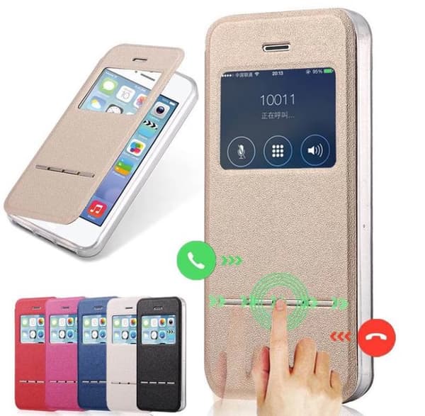 iPhone 7 Elegant Stilrent Smartfodral Fönster & Svarsfunktion