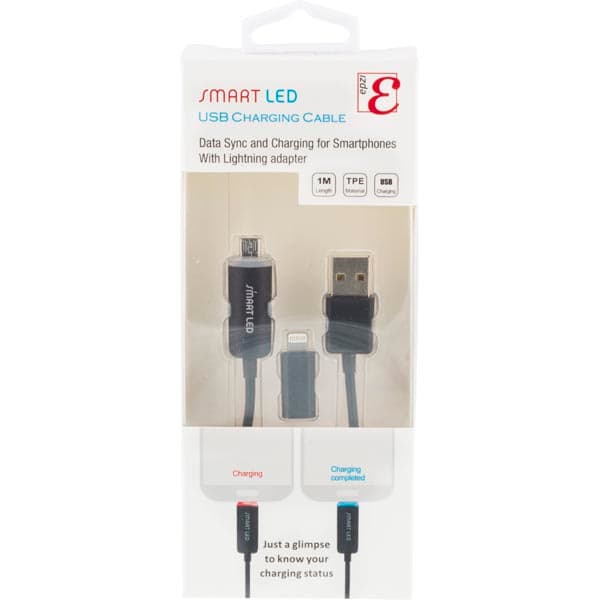 EPZI SMART LED  USB-synk-/laddarkabel med LED-indikator