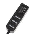 Miniatyrbild 5 av 6: 4 Ports USB 3.1 Typ C Hubb High Speed Hub SVART