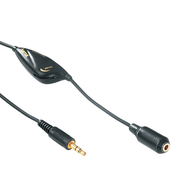 HAMA Kabel 3,5mm-3,5mm 3m Hane-Hona Med Volymreglage