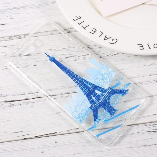 Huawei P10 Soft Gel TPU skal - Blue Eiffel Tower