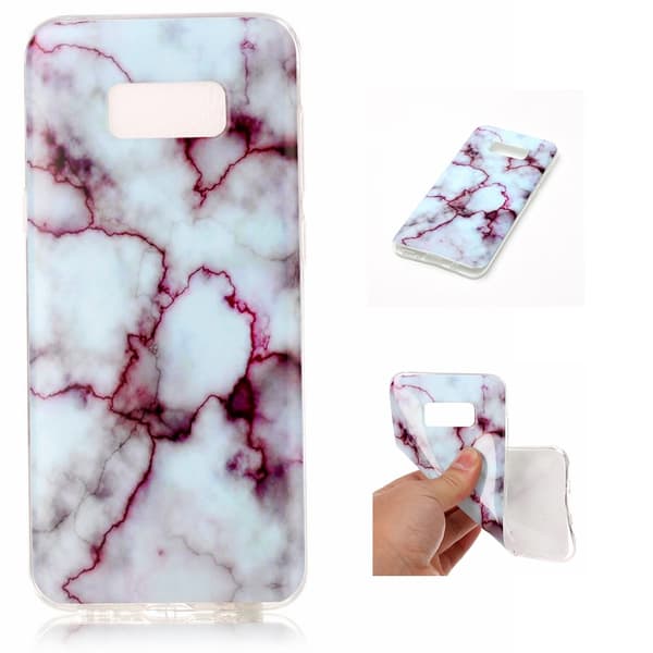 Samsung Galaxy S8 Plus TPU Marmor - Lila