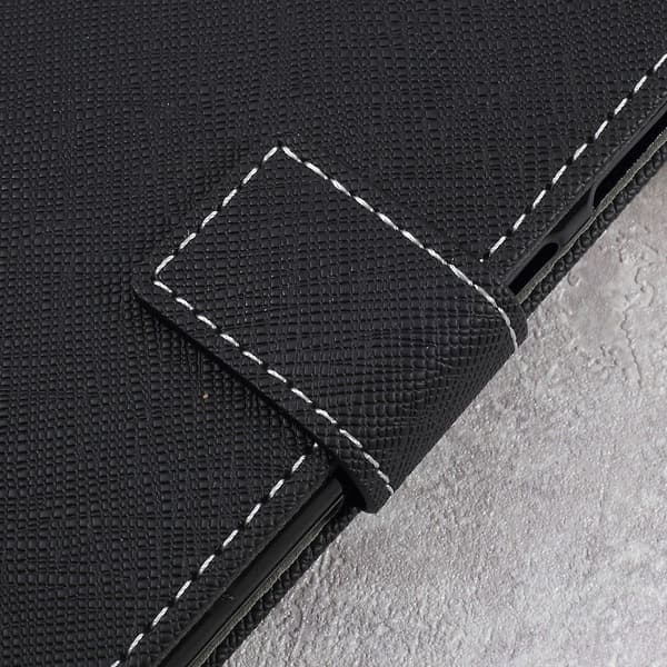 Asus Zenfone Live - Cross Texture Lommebok-deksel - Svart