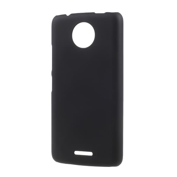 Rubberized Plastic Hard Protective Back Casing for Motorola Moto C - Black