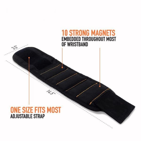 Magnetiskt armband för att hålla skruvar bits verktyg etc 10 magneter