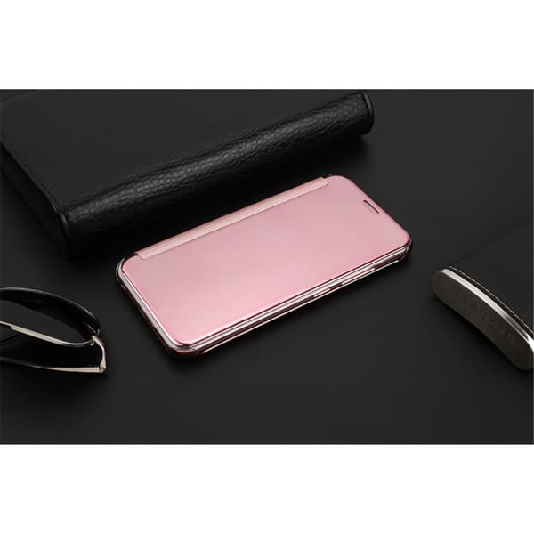 Mirror Plating Smart Window Case for Samsung J5 2017 - Rose Gold