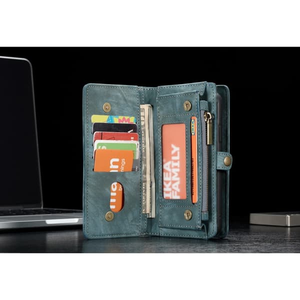 ASEME Detachable 2-in-1 Multi-slot Wallet Split Leather Case for iPhone X