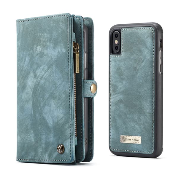 ASEME Detachable 2-in-1 Multi-slot Wallet Split Leather Case for iPhone X
