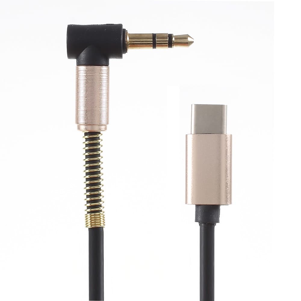 UCB C till AUX 3,5mm kabel 1 meter - Svart