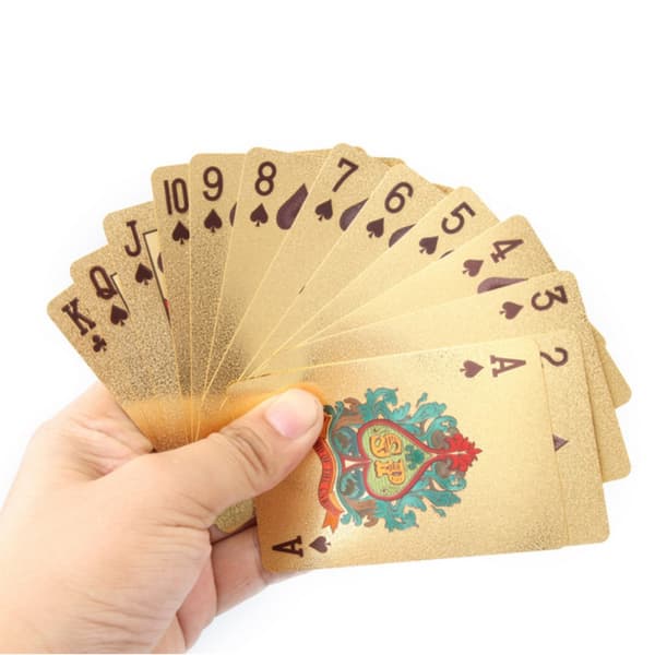54stk Creative Vandtæt 100 Dollar Plastic Poker spillekort - Guld
