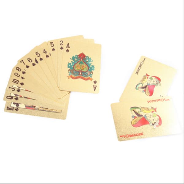 54stk Creative Vandtæt 100 Dollar Plastic Poker spillekort - Guld