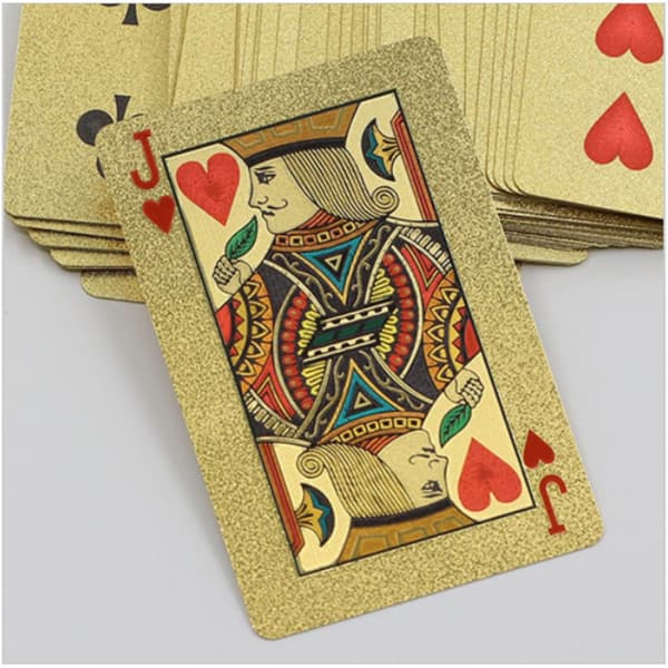 54stk Creative Vandtæt 100 Dollar Plastic Poker spillekort - Guld