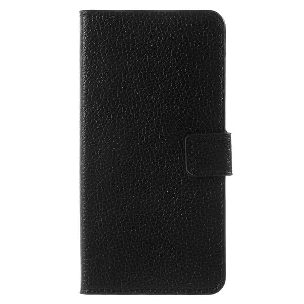 Litchi Skin Leather Wallet Phone Protection Cover for Huawei Mate 10 - Black