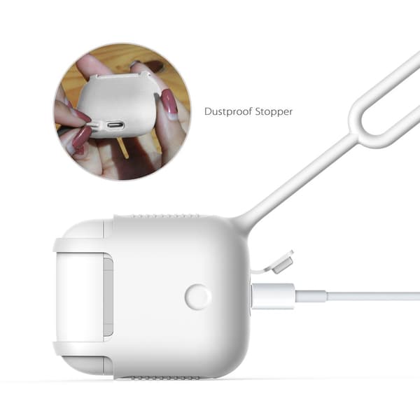 DAITE Apple Airpods skydd fodral med Anti-lost Wire Rope