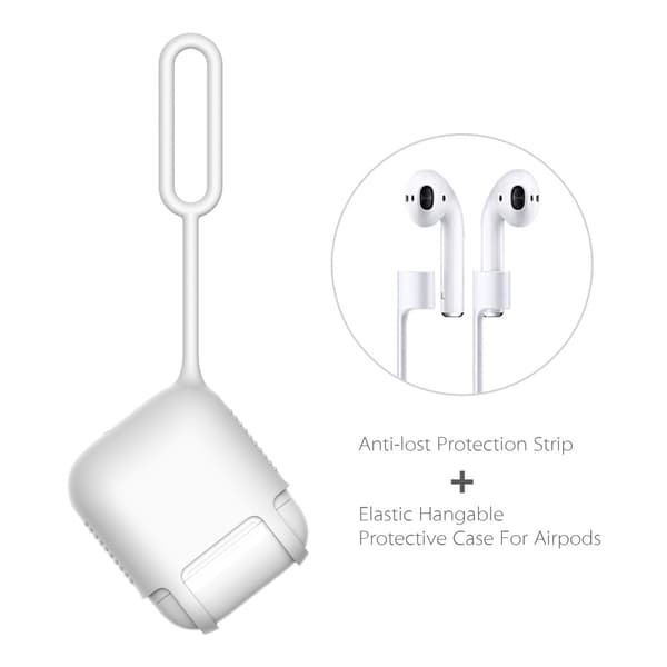 DAITE Apple Airpods skydd fodral med Anti-lost Wire Rope