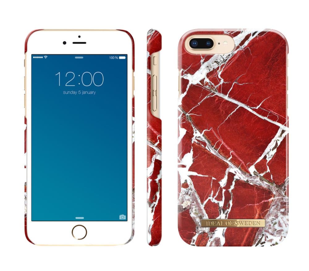 iDeal Of Sweden iPhone 6/6S/7/8 Plus Case - SCARLET RED MARBLE