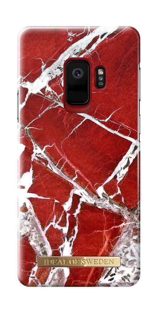 iDeal Of Sweden Samsung Galaxy S9 - SCARLET RED MARBLE