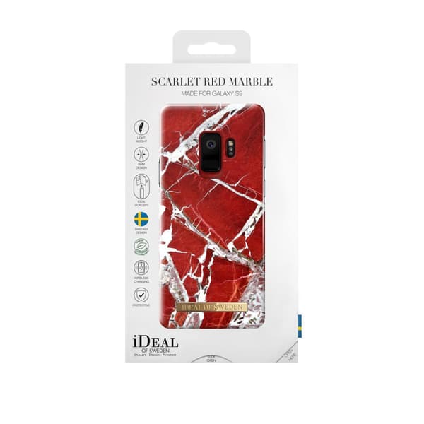 iDeal Of Sweden Samsung Galaxy S9 - SCARLET RED MARBLE