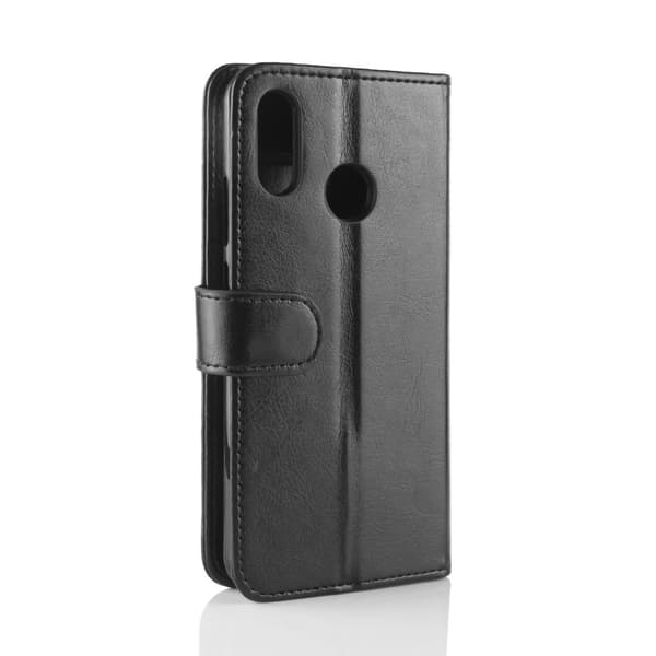 Crazy Horse Pung Standetui til Huawei P20 Lite - Sort