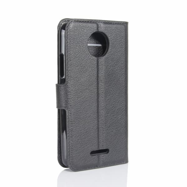 Wallet Stand Case for Motorola Moto C - Black