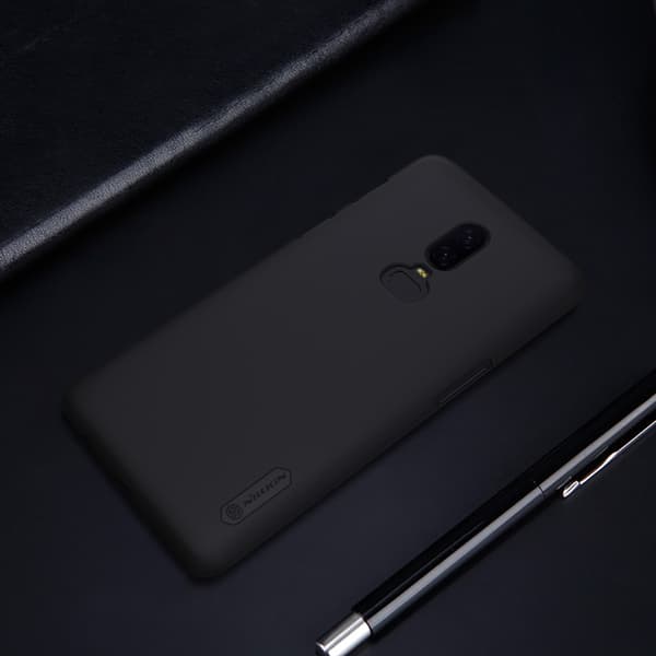 NILLKIN Super Frosted Shield Hard Plastic Taske til OnePlus 6 - Sort