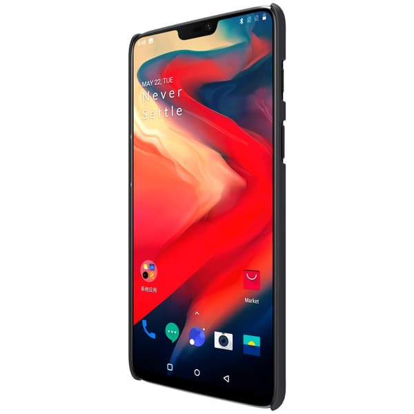 NILLKIN Super Frosted Shield Hard Plastic Taske til OnePlus 6 - Sort