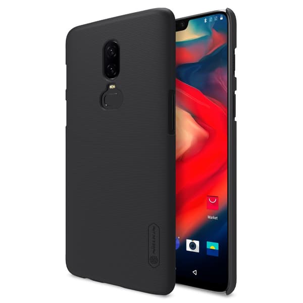 NILLKIN Super Frosted Shield Hard Plastic Taske til OnePlus 6 - Sort