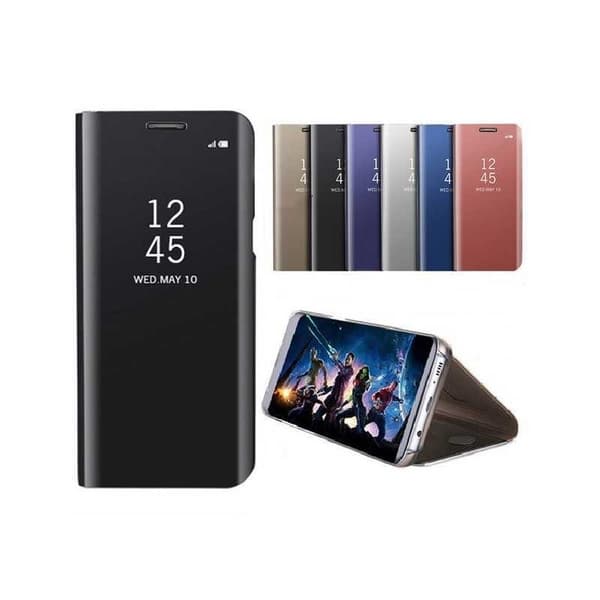 Samsung S9 Plus Smart Flip Case Clear View Standing V2 Rocket Svart