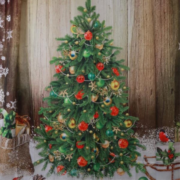 Badeværelsesbruseforhæng Shower Curtain Christmas  - Juletræ