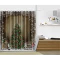 Miniatyrbillede 5 af 5: Badeværelsesbruseforhæng Shower Curtain Christmas  - Juletræ