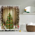 Miniatyrbillede 1 af 5: Badeværelsesbruseforhæng Shower Curtain Christmas  - Juletræ