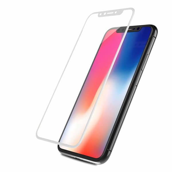 3D skärmskydd i härdat glass till iPhone X Vit