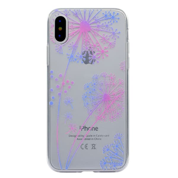 Super Thin Patterned Soft TPU Cell Phone Shell iPhone X/10 5.8 inch - Dandelion
