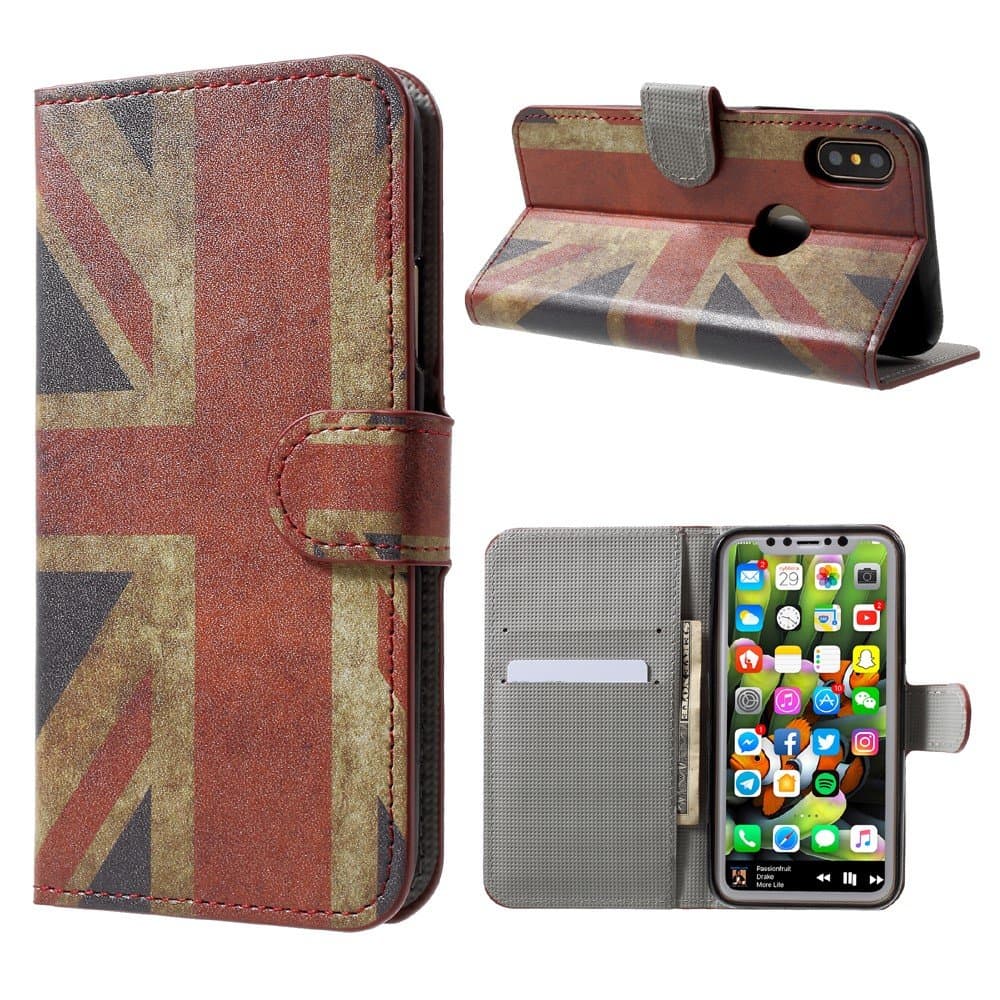 iPhone X / XS Plånboksfodral - UK Flag